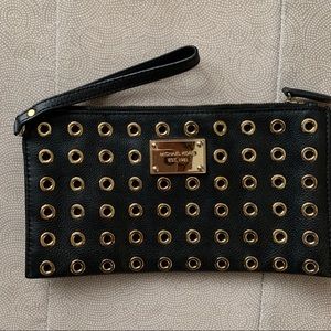 MICHAEL Michael Kors black gommet pouch